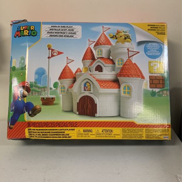 Super Mario Other - Super Mario Mushroom Kingdom Castle Playset with Exclusive 2.5” Bowser F…